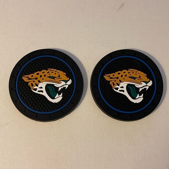NFL Jacksonville Jaguars Car Cup Holder Coasters set of 2 NWT - Picture 1 of 3